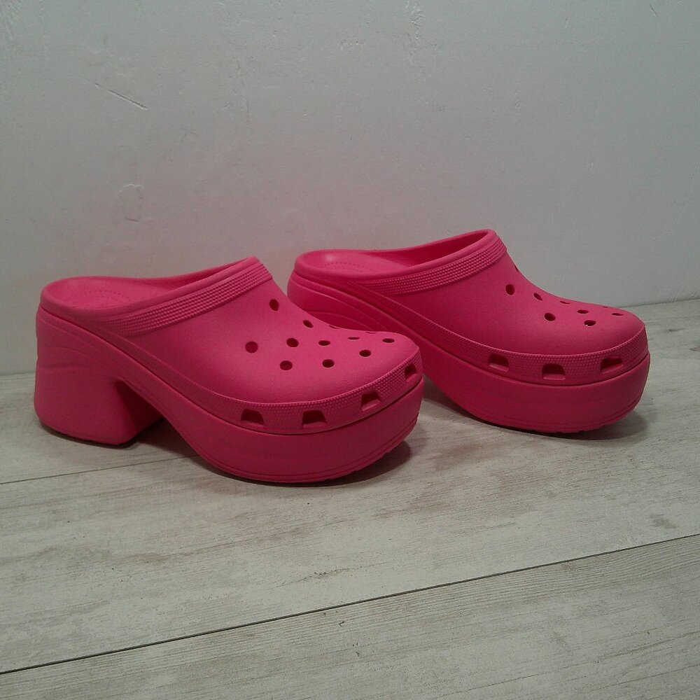 Crocs Siren Perfectly Pink Platform Comfort Clog Men's 12 | Woman's 14 - New |